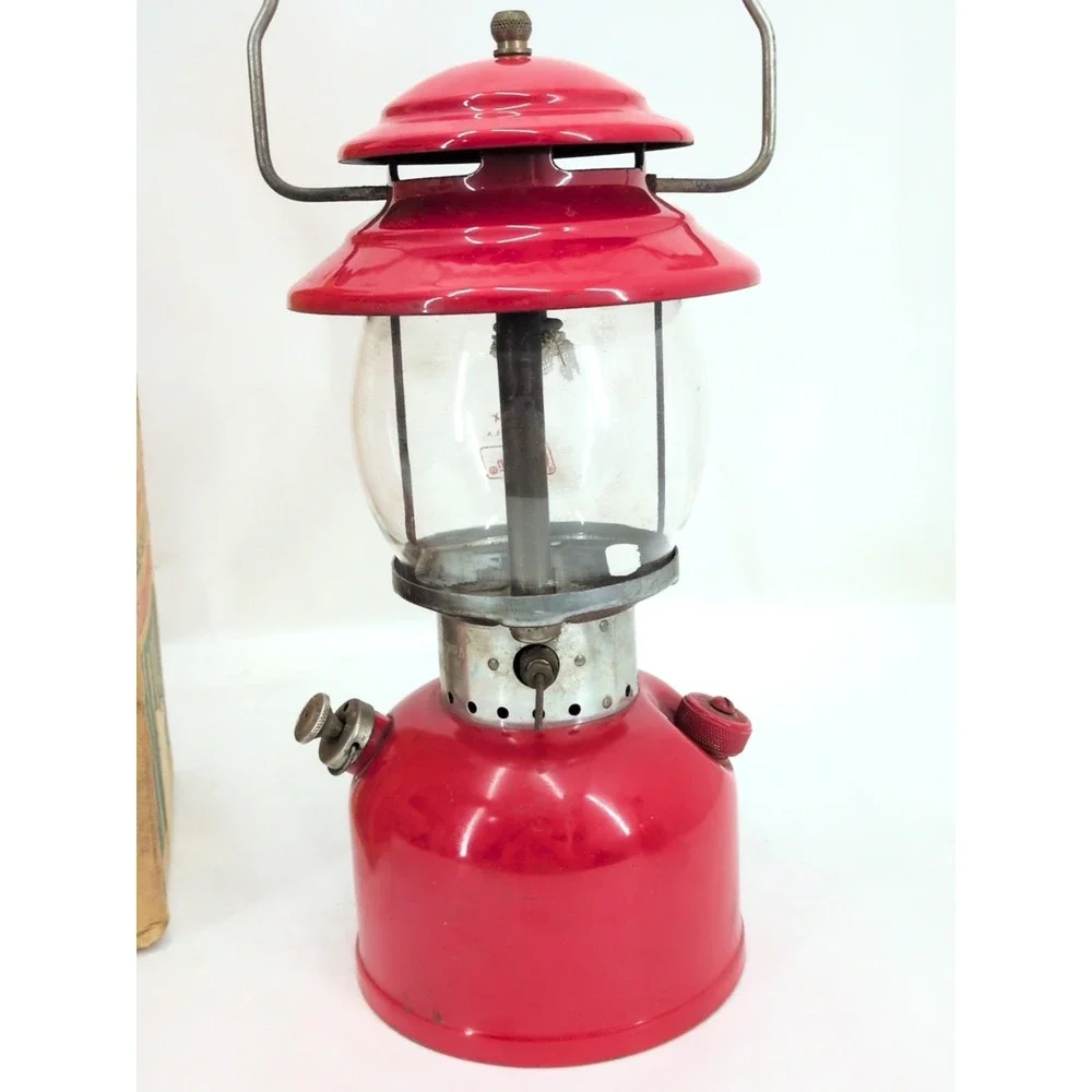 Vintage 1970 Coleman 200A Red Lantern 5 / 70 With Original Box